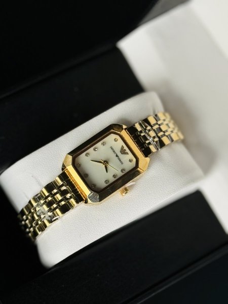 Armani gold inside white